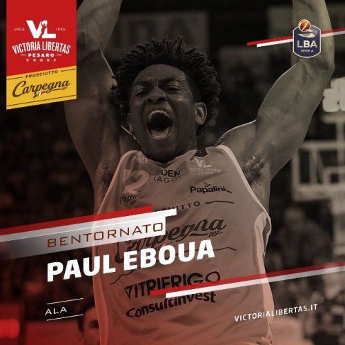 Paul Eboua torna alla Carpegna Prosciutto Basket Pesaro!