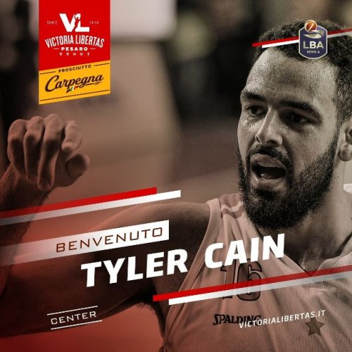 Tyler Cain è il nuovo centro della Carpegna Prosciutto Basket Pesaro!