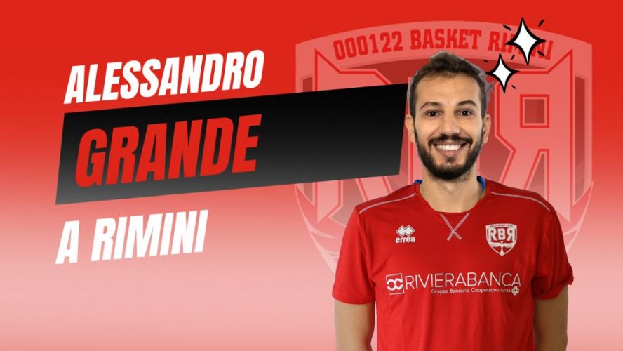 Il play Alessandro Grande ...  un giocatore della RivieraBanca Basket Rimini  !