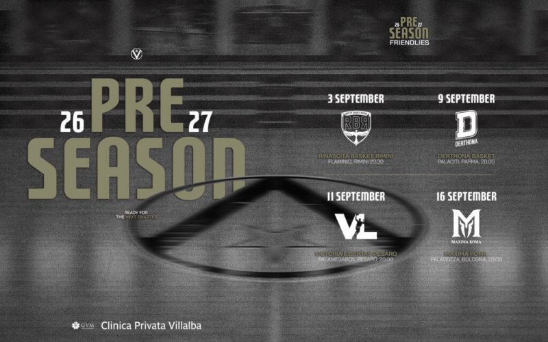 Il calendario delle amichevoli della preseason 2026-2027 della Virtus Pallacanestro  Bologna