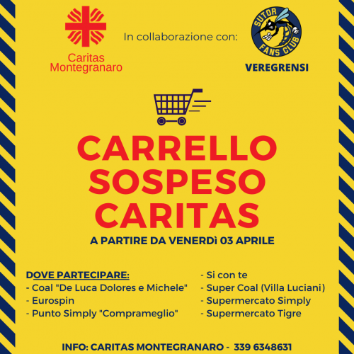 Caritas e tifosi insieme per il " Carrello Sospeso”