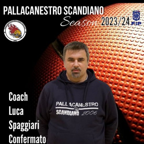 Pallacanestro Scandiano  -  Luca Spaggiari confermato sulla panchina della prima squadra maschile