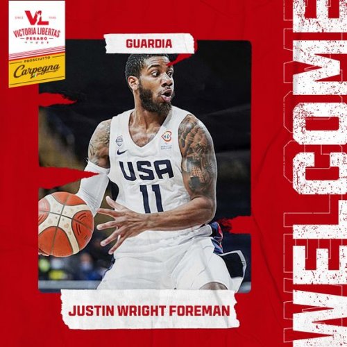 La Carpegna Prosciutto Basket Pesaro firma Justin Wright-Foreman
