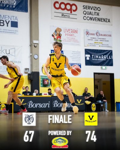 S.G. Fortitudo Bologna       67  Virtus Medicina  74