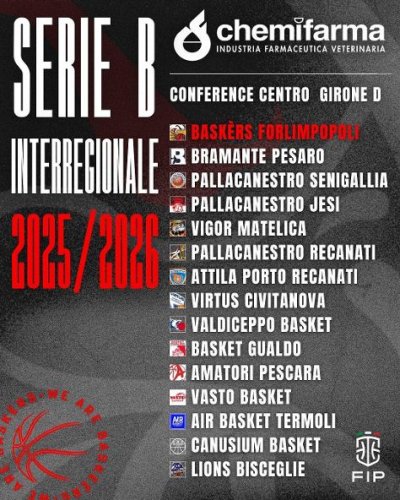 Baskers Forlimpopoli  - Inserita nel  Girone D Conference Centro Serie B Interregionale