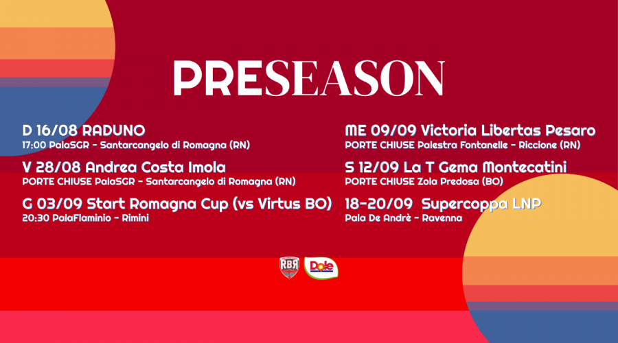 Dole Rimini, gli impegni della preseason