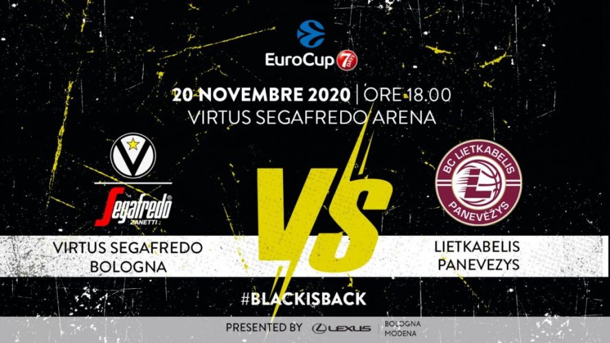 EuroCup, 6° giornata: Virtus Segafredo Bologna – Lietkabelis Panevezys