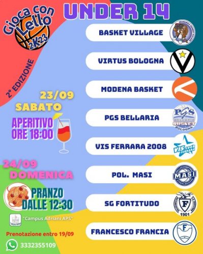 Basket Village & Granarolo Basket  - Gioca con Lello -2° Edizione