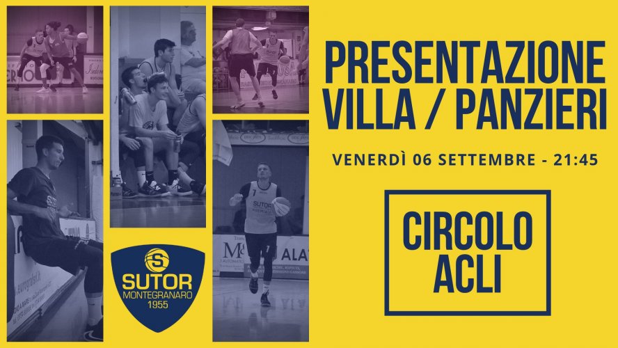 Sutor Basket Montegranaro : I nuovi si presentano all'ACLI : ecco Villa e Panzieri.