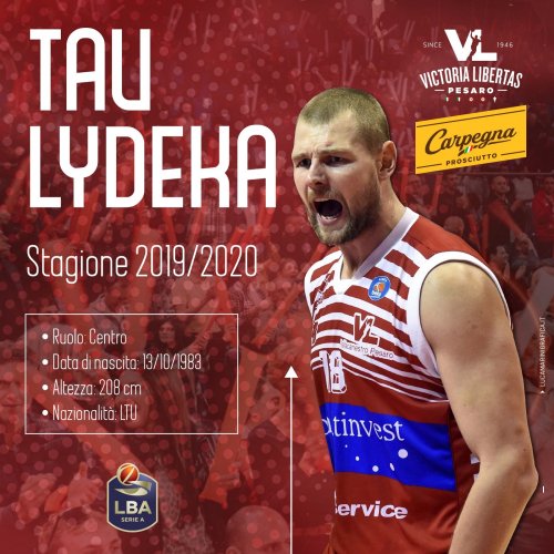 Carpegna Prosciutto Basket Pesaro: Tau Lydeka è di nuovo biancorosso!!!