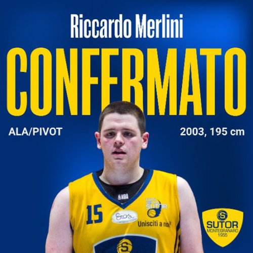 Sutor Basket Montegranaro  -  Confermato Riccardo Merlini