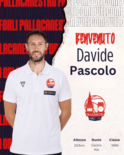 Davide Pascolo  torna a vestire la maglia della Pallacanestro 2.015 Unieuro Forl�