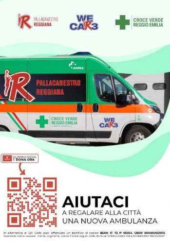 Pallacanestro Reggiana  -  Aiutaci a donare un'Ambulanza alla citt -