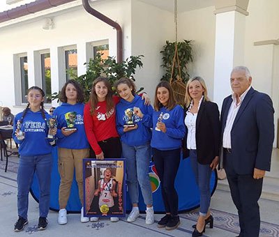 Feba Civitanova Marche premiata alla cerimonia di premiazione della stagione 18/19 dei campionati FIP Marche