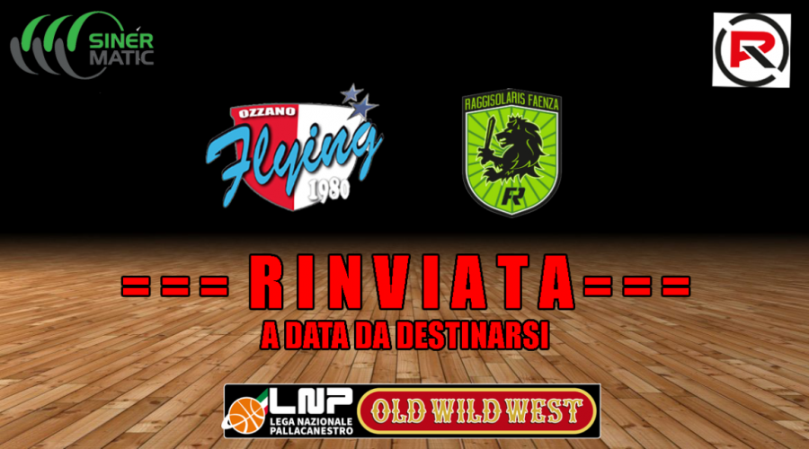 New Flying Balls Ozzano : Rinviata Sinermatic Ozzano - Rekico Faenza