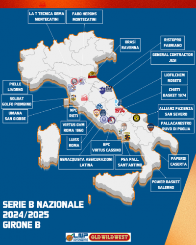 Consiglio Federale: le 40 squadre ammesse a partecipare alla Serie B Nazionale Old Wild West 2024/2025