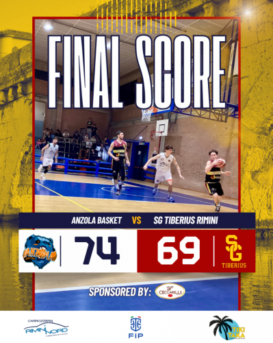 Divisione Regionale 1: Edil Mius Anzola Basket – SG Tiberius Basket Rimini 74-69