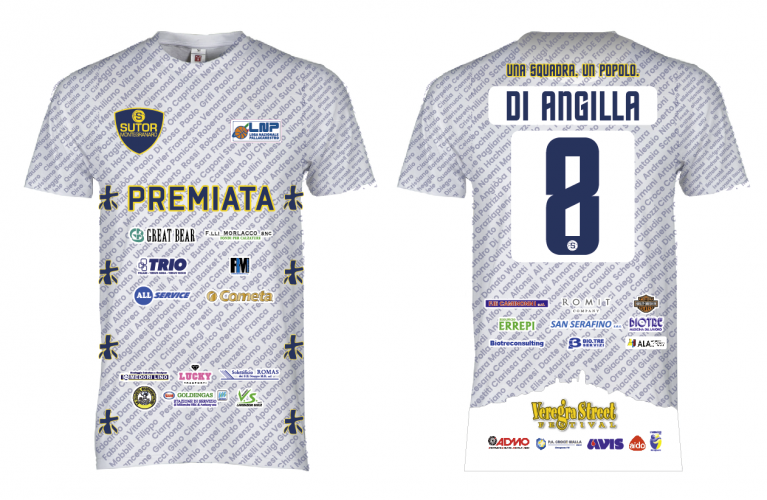 Anche gli abbonati in campo con la nuova sopra-maglia della Sutor.