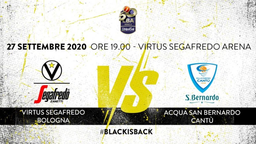LBA, 1 giornata: Virtus Segafredo Bologna vs Acqua S.Bernardo Cant