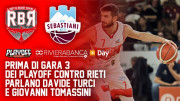 Rivierabanca Rimini-Real Sebastiani Rieti, pre partita con il ds Davide Turci e Giovanni Tomassini