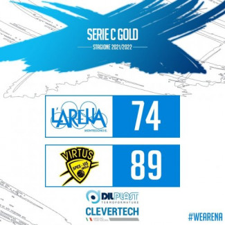 Basket L'Arena Montecchio E.  vs Virtus Intech Imola  74 - 89