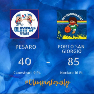 Olimpia Pesaro 40-85 Porto San Giorgio Basket