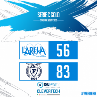 Pol. Arena Dilplast Clevertech Montecchio Emilia vs Ginnastica Fortitudo  Bologna 56 - 83