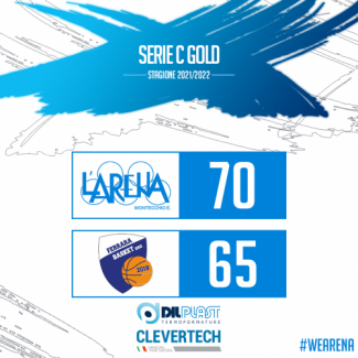 Arena Montecchio Dilplast Clevertech   vs Ferrara Basket 2018  70 -65