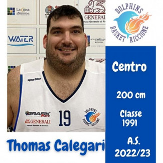 Dolphins Basket Riccione  -  Confermato   Thomas Calegari  !!