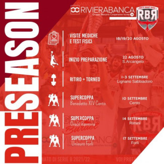 Rivierabanca Basket Rimini  - Inizia la stagione ed ecco le date che portano verso l’inizio del campionato