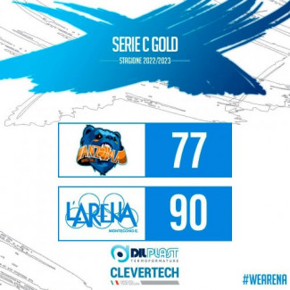 Anzola Basket  - Pol. L'Arena Montecchio Dilplast Clevertech  77 -90