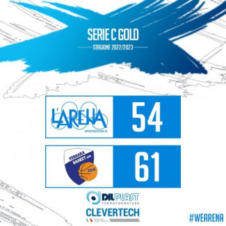 Pol. Arena Dilplast Clevertech Montecchio - Ferrara Basket 2018 Duegi 54 - 61 (0-2)