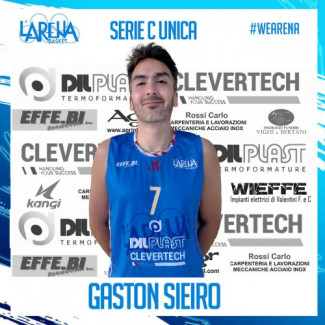 Dilplast Clevertech Basket L'Arena   - Sieiro Gaston   un nuovo giocatore