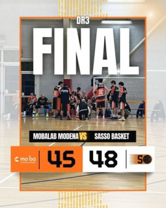 MobaLab Modena - FB Costruzioni Sasso BK Castelfranco 45-48 (19-9; 10-13; 9-9; 7-17)