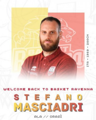 Bentornato a casa, Stefano Masciadri � un nuovo giocatore dell’OraS� Basket Ravenna