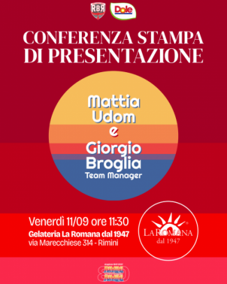 Dole Basket Rimini  - Mattia Udom vi aspetta nel quartier generale della Gelateria La Romana