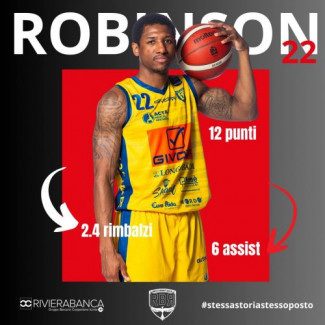 Il &#8220;re&#8221; degli assist sbarca a Rimini, Gerald Robinson  della Rivierabanca