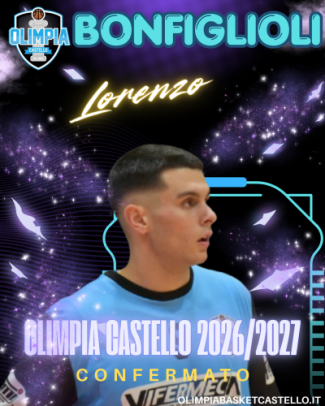 Olimpia Basket Castel San Pietro Terme  - Confermato Lorenzo Bonfiglioli
