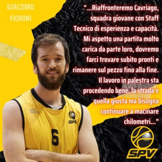 Scuola Basket Cavriago - Scuola Pallacanestro Vignola, Il pre-partita con Giacomo Fiorini