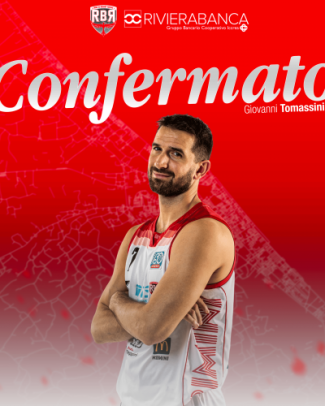 Terzo anno per il re delle triple: RivieraBanca Basket Rimini conferma Giovanni Tomassini