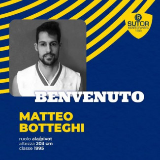 Lala/pivot Matteo Federico Botteghi  un nuovo giocatore della Sutor Montegranaro.