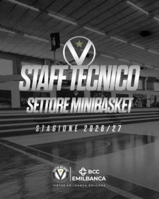Virtus EmilBanca Bologna: lo staff tecnico del Settore Minibasket per la stagione 2026/2027