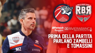 Urania Milano-Rivierabanca Rimini, pre partita con coach Zambelli e Giovanni Tomassini