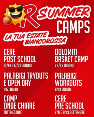 PR Summer Camps : un'estate di basket con la Pallacanestro Reggiana