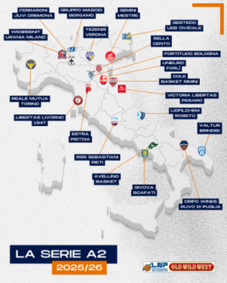 Campionato Serie A2 Old Wild West 2025/2026: tutte ammesse le 20 squadre aventi diritto.