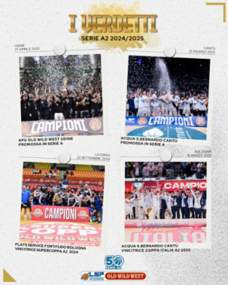 Stagione 2024/2025 - I verdetti in Serie A2 e Serie B Nazionale Old Wild West