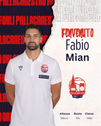 Fabio Mian � un nuovo giocatore di Pallacanestro 2.015 Forl�