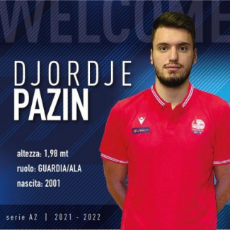 Pallacanestro 2.015 comunica che Djordje Pazin è un nuovo giocatore biancorosso.