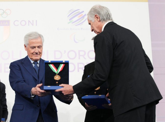 Il Presidente Massimo Zanetti premiato dal CONI con il Collare d&#8217;Oro al Merito Sportivo