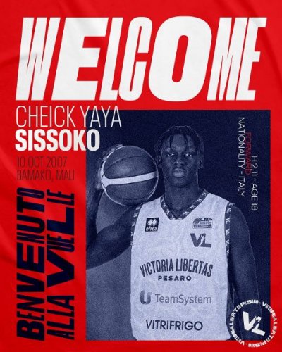 Giovent� e determinazione, Cheick Yaya Sissoko arriva alla VL Pesaro!